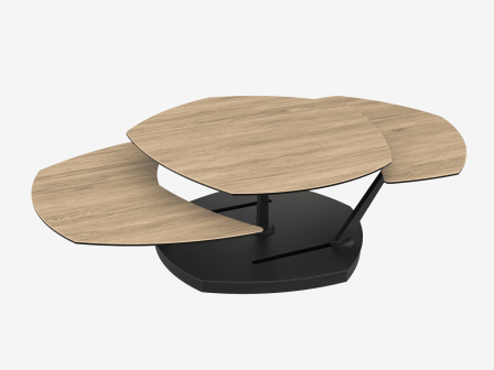 COFFEE TABLE LYS ROULETTES