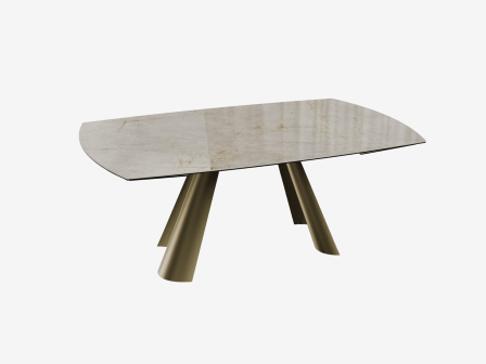 DINING TABLE ATLAS PIED BRONZE